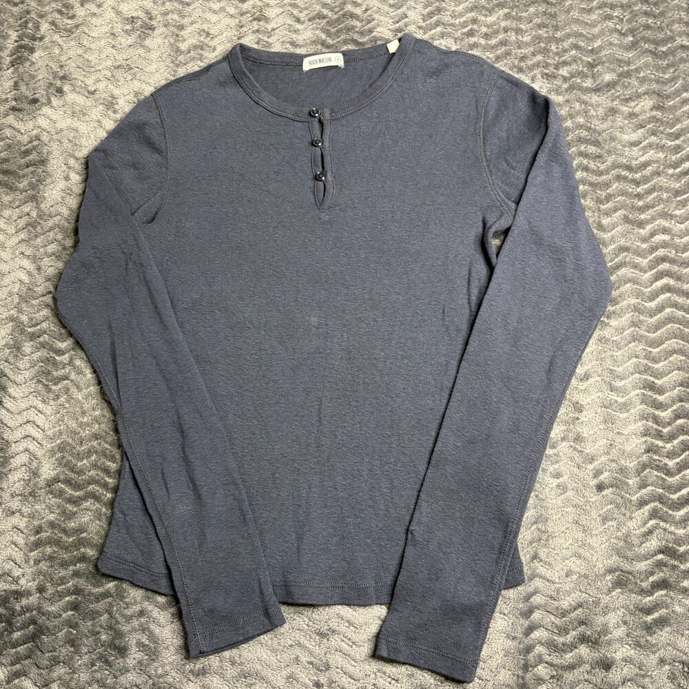 Buck Mason Buck Mason Heirloom Henley Tee dark navy size M